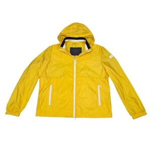 New Paul & Shark Yachting Jacket Mens XXL Yellow Hooded Full Zip Windbreaker